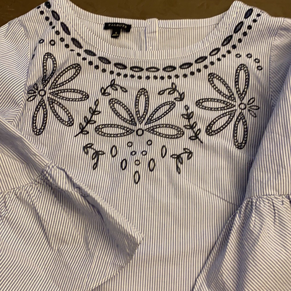 Women’s Talbots Striped Top Size Small - Picture 2 of 6